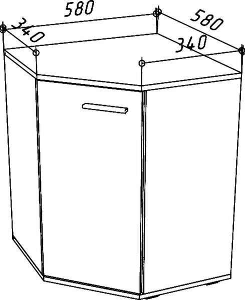 Komoda FAUSKE – prostorná – hranatá – dub Sonoma – bílá – šířka 58 cm, výška 74 cm, hloubka 58 cm
