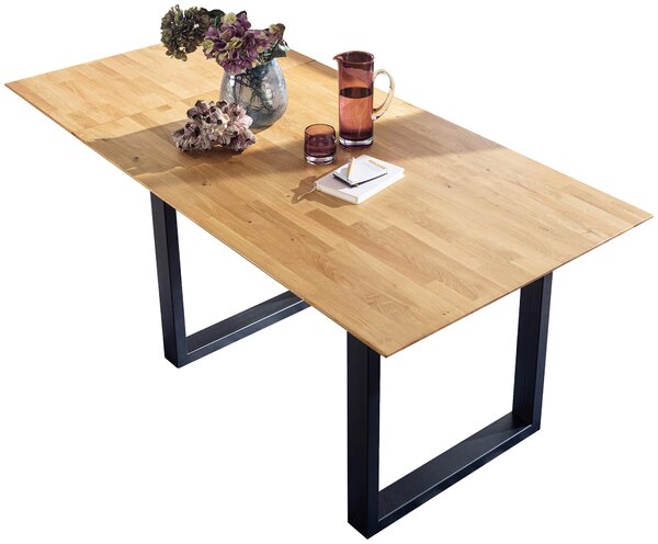 JÍDELNÍ STŮL, divoký dub, 140/90/75 cm P & B - Jídelní stoly, Online Only