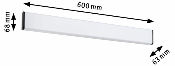 PAULMANN Selection Bathroom LED nástěnné svítidlo Nembus IP44 3000K 230V 11,2W černá