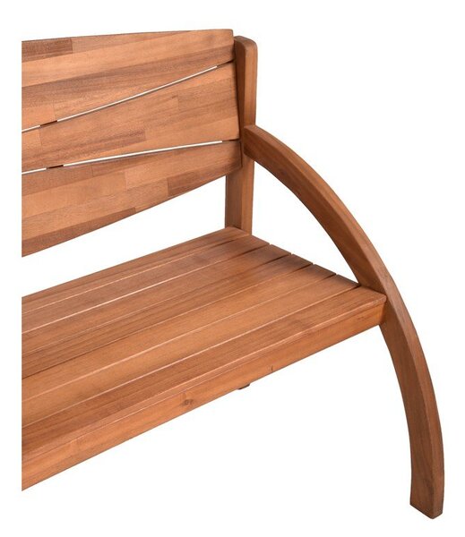 Hnědá dřevěná zahradní lavice Hadia – Garden Pleasure