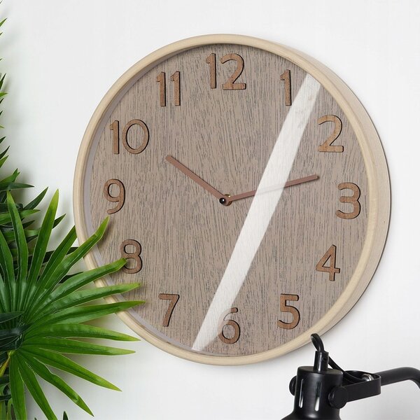 Nástěnné hodiny 38 cm MDF béžové