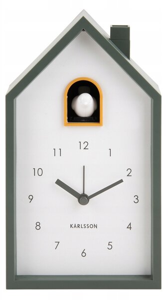 Nástěnné hodiny Karlsson zelené 12 cm