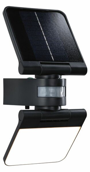 PAULMANN Solární LED osvětlení zdí Lesla pohybové čidlo IP65 hranaté 150x130mm 3000K 12,5W antracit umělá hmota