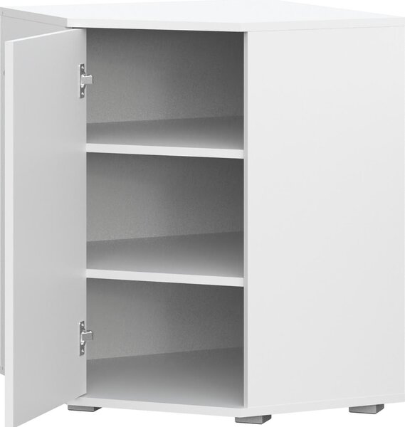 Komoda FAUSKE – prostorná – hranatá – bílá – šířka 58 cm, výška 74 cm, hloubka 58 cm