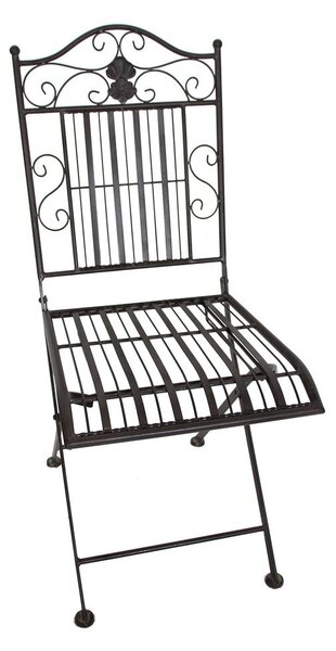 Tmavě hnědý kovový zahradní jídelní set pro 2 – Garden Pleasure