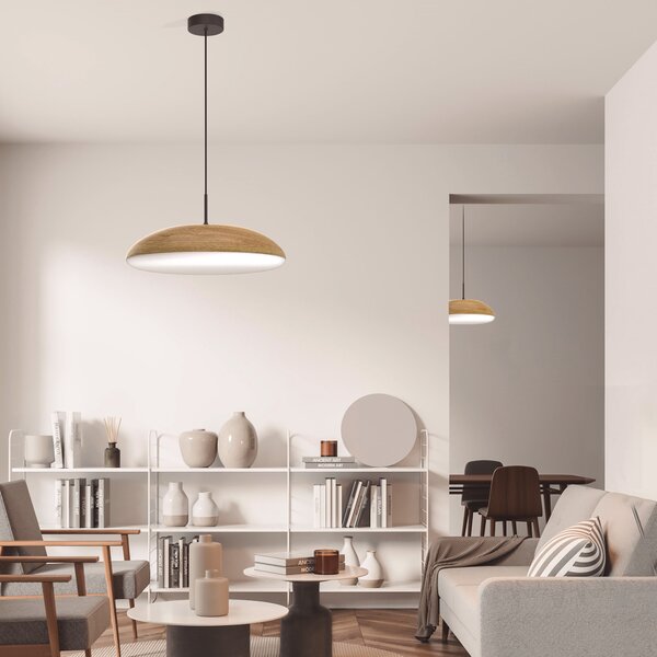 Mantra 8142 Kazz, závěsné svítidlo s dřevěnou povrchovou úpravou 6xE27, průměr 50cm