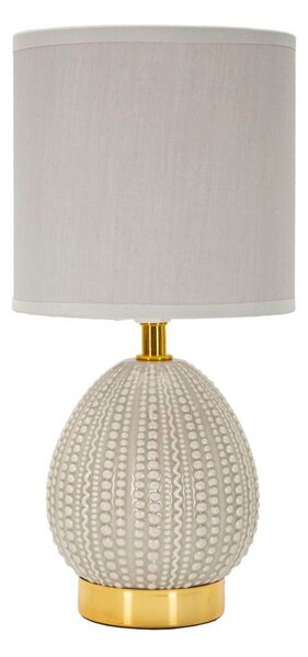 Světle šedá keramická stolní lampa s textilním stínidlem (výška 30,5 cm) Flavi – Mauro Ferretti