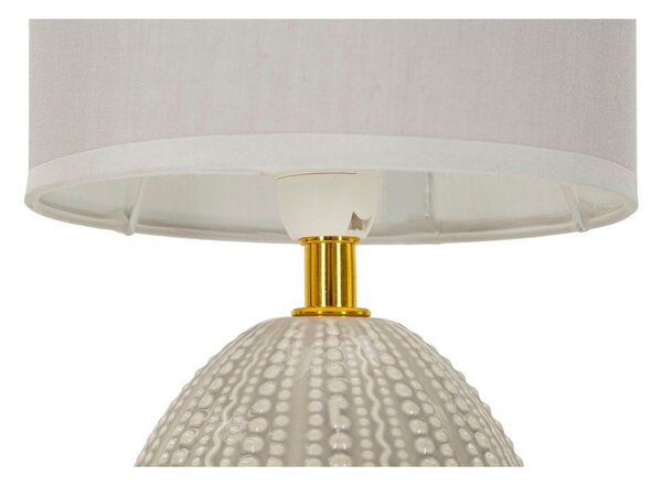 Světle šedá keramická stolní lampa s textilním stínidlem (výška 30,5 cm) Flavi – Mauro Ferretti