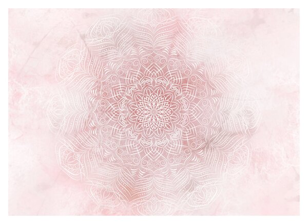 Skleněný obraz - Růžová mandala (70x50 cm)