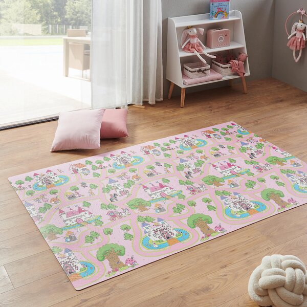 KOBEREC NA HRANÍ, 200/120 cm, modrá, růžová My Baby Lou - Koberce do dětského pokoje