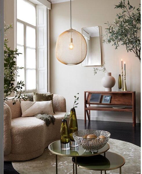 Béžová pohovka z textilie bouclé 175 cm Amelie – Light & Living