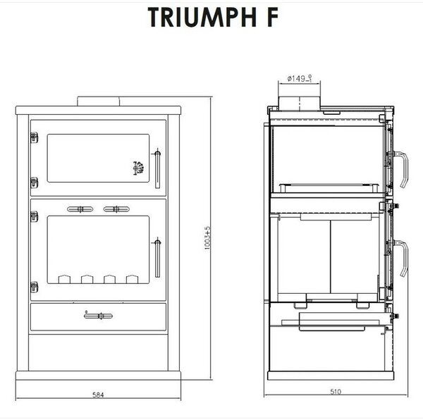 EEK A - Sporák s pečicím prostorem Victoria Triumph F 15 KW