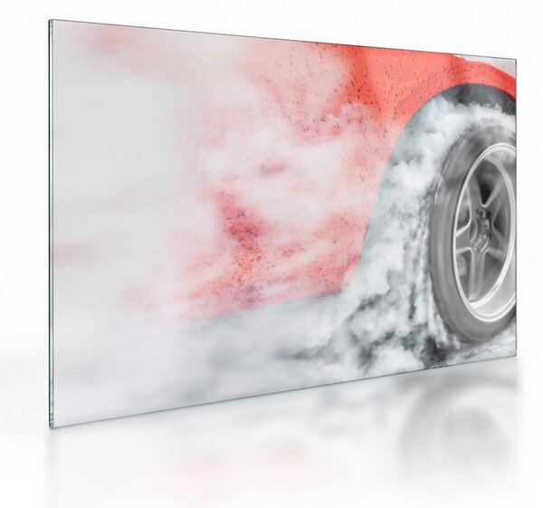 Skleněný obraz - Závodní auto (70x50 cm)