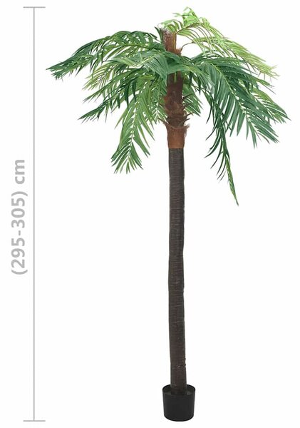 Umělý datlovník kanárský s květináčem 305 cm zelený 336311