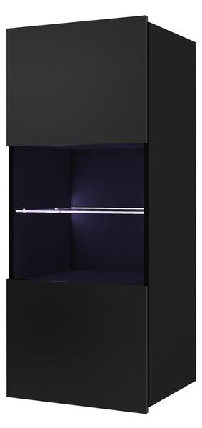 Závěsná skříňka Calabria (černá matná + lesk černý) (bez osvětlení). 1051526