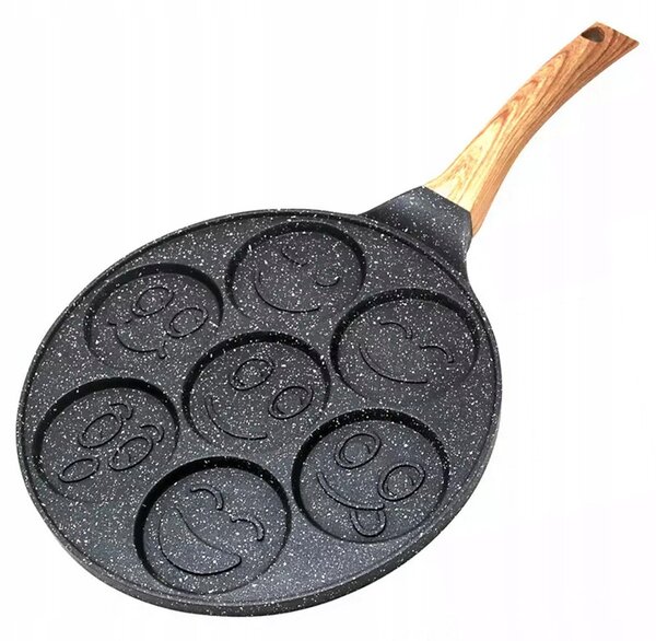Pánev na vejce a placky Krisberg SMAJLÍCI - EMOTIKONY 26 cm nepřilnavá (nepřilnavá)