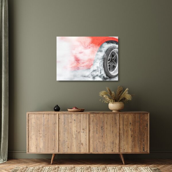 Skleněný obraz - Závodní auto (70x50 cm)