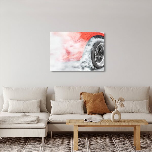 Skleněný obraz - Závodní auto (70x50 cm)
