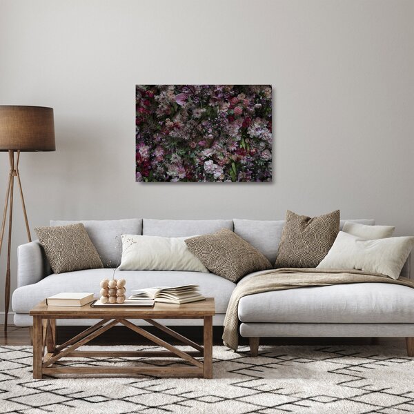 Skleněný obraz - Květinová zeď (70x50 cm)