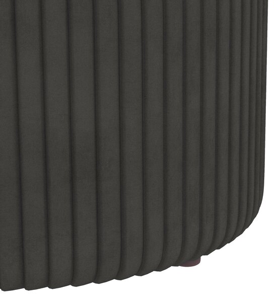 HOMCOM Pouf, otoman a úložný prostor, sametové manšestr, moderní design, 36 x 36 x 44 cm, do obývacího pokoje, ložnice, šedý | Aosom