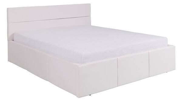 Manželská postel 170 cm Calabria P (bílá ekokůže) (s roštem). 1051550