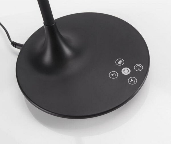 LEUCHTEN DIREKT is JUST LIGHT LED stolní lampa v černé, flexibilní rameno s měnitelnou teplotou barvy světla a stmívaním 2700-5000K LD 13061-18