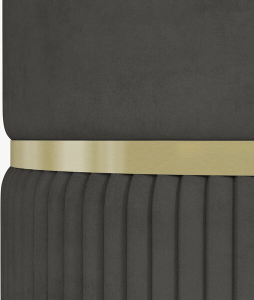 HOMCOM Pouf, otoman a úložný prostor, sametové manšestr, moderní design, 36 x 36 x 44 cm, do obývacího pokoje, ložnice, šedý | Aosom