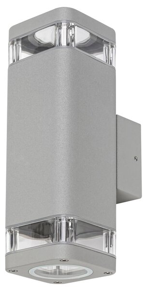 Rabalux 7958 SINTRA - Nástěnné venkovní svítidlo v šedé barvě, 2 x GU10, IP44