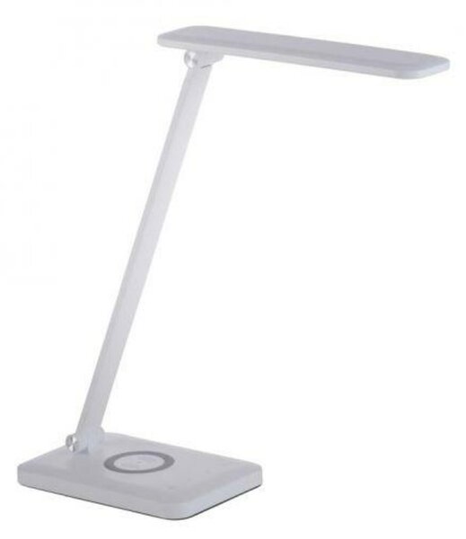 LEUCHTEN DIREKT is JUST LIGHT LED stolní lampa, bílá, bezdrátové QI-nabíjení, dotykový stmívač, CCT 2700-5000K