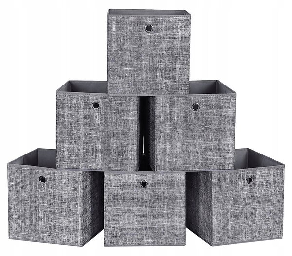 Úložné boxy Songmics šedé sada 6 ks