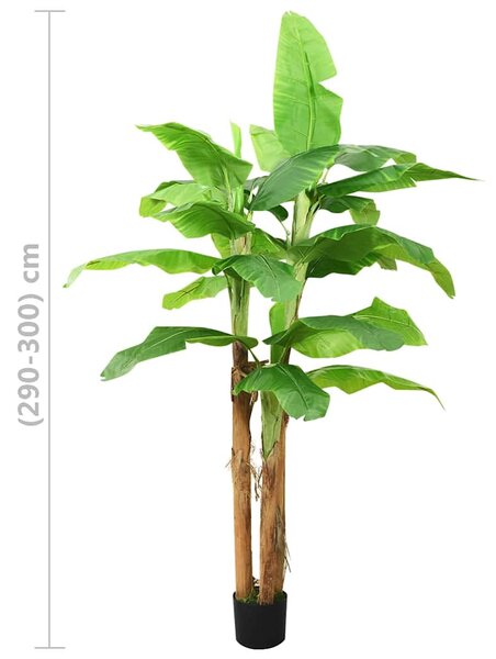 Umělý banánovník s květináčem 300 cm zelený 336315