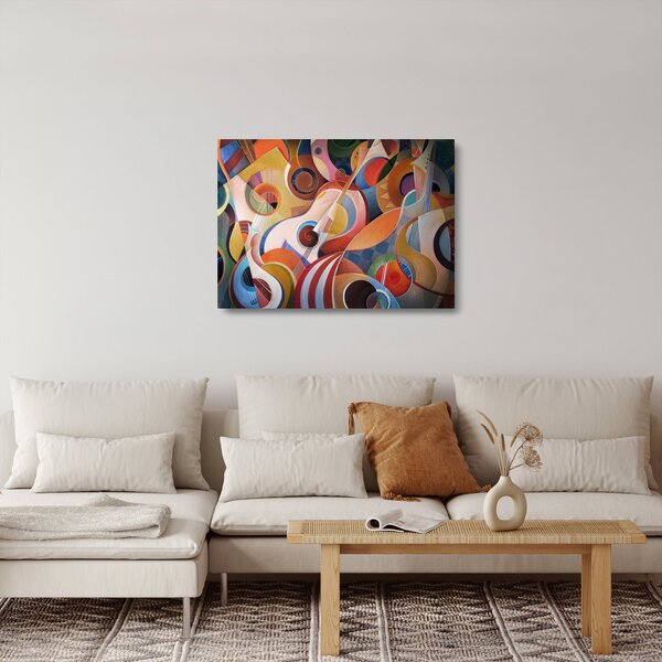 Skleněný obraz - Hudební abstrakt (70x50 cm)