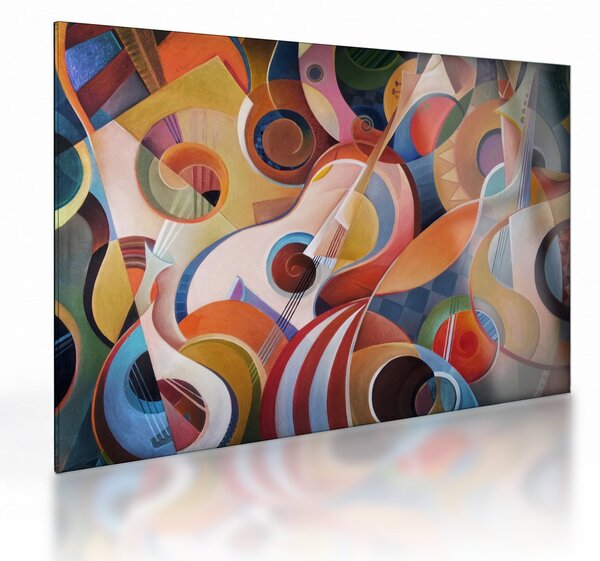 Skleněný obraz - Hudební abstrakt (70x50 cm)