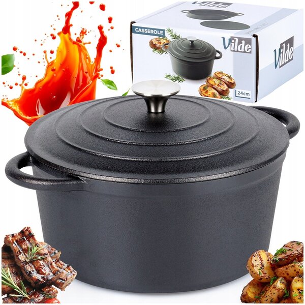 Hrnec s poklicí litinový plyn/indukce CAST LINE 24 cm, 3,9 l