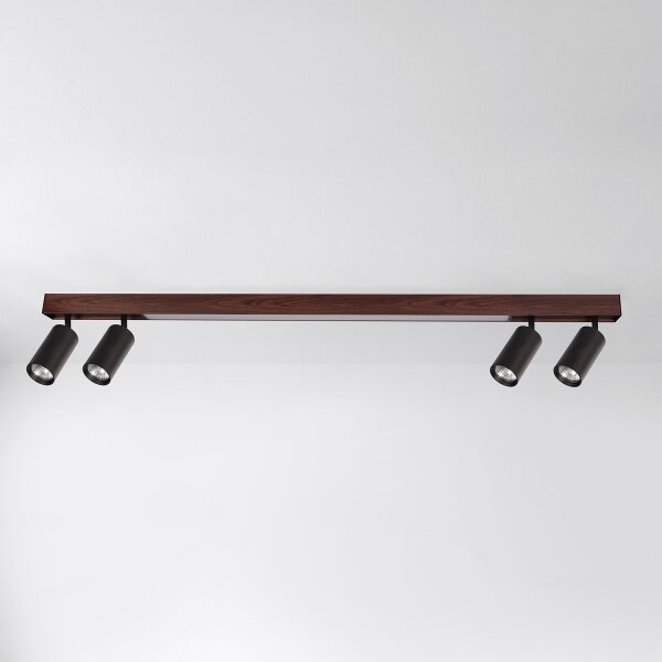 Brilagi - LED Bodové svítidlo SELE 4xGU10/30W/230V + LED/25W černá/dekor dubu