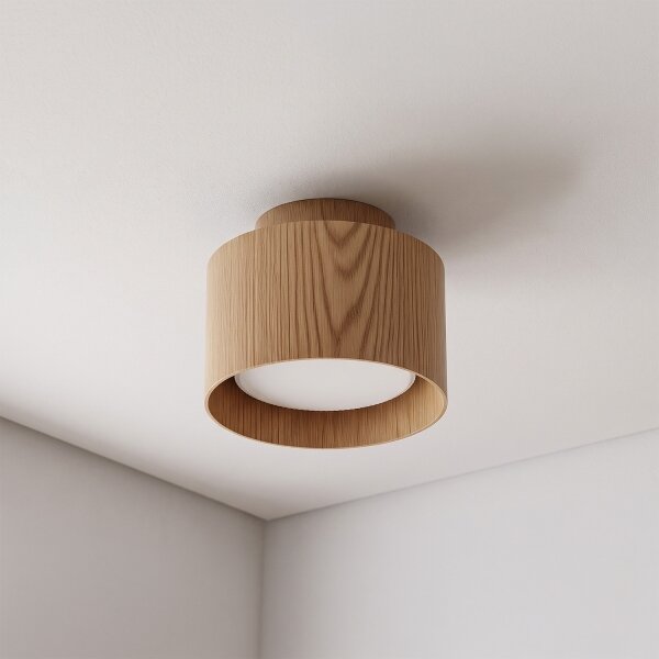 BRILAGI - LED Bodové svítidlo BACKLIT 1xGX53/15W/230V+LED/3W pr. 10 cm dek. dubu