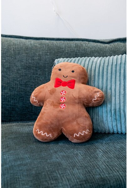 Sametový dekorační polštář s vánočním motivem 28x37 cm Gingerbread – Catherine Lansfield