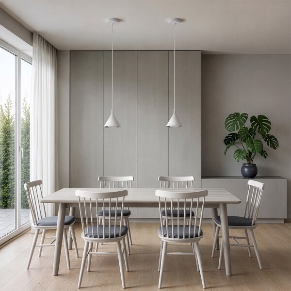 Brilagi - Lustr na lanku CONE SINGLE 1xGX53/15W/230V bílá
