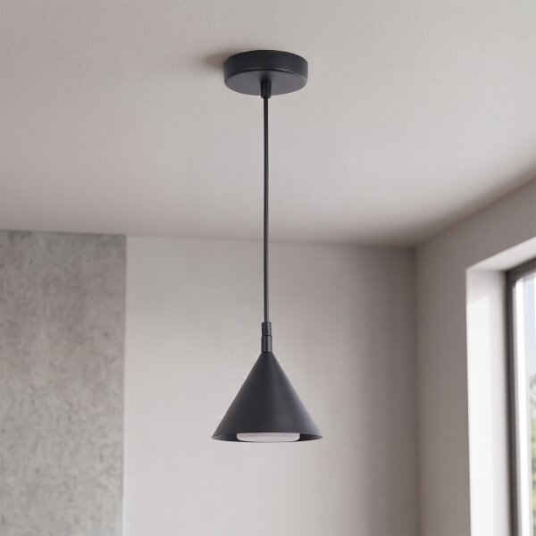 Brilagi - Lustr na lanku CONE SINGLE 1xGX53/15W/230V černá