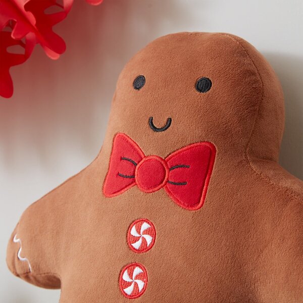 Sametový dekorační polštář s vánočním motivem 28x37 cm Gingerbread – Catherine Lansfield