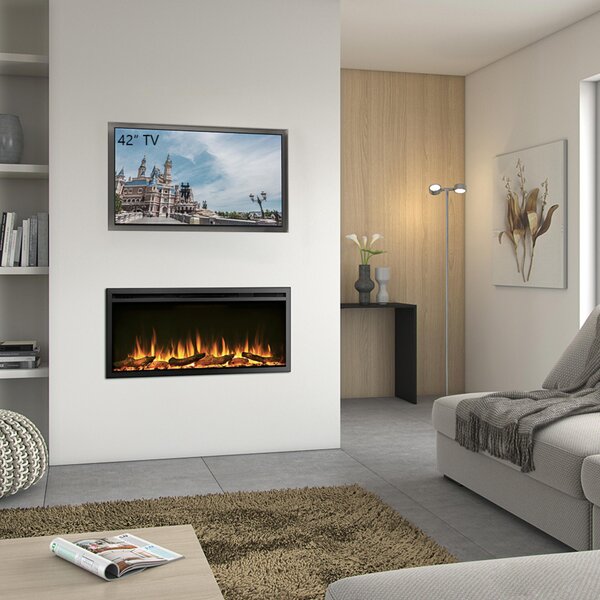 Elektrický krb, vestavný krb BALDERIA Atalanta 40 – topný výkon až 1500 W, černý