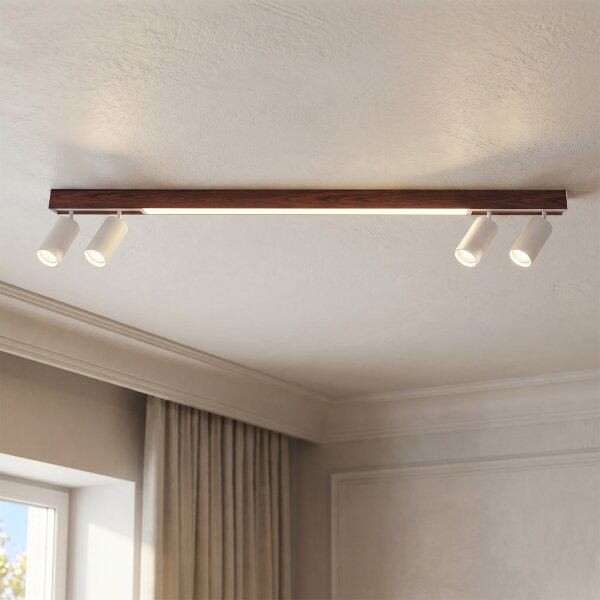 Brilagi - LED Bodové svítidlo SELE 4xGU10/30W/230V + LED/25W bílá/dekor dubu