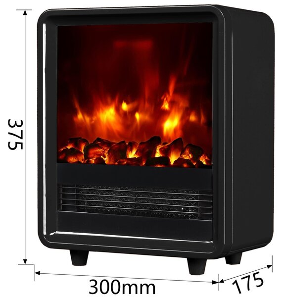 Elektrická krbová kamna BALDERIA George – výkon až 2000 W, černá