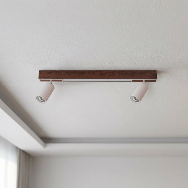 Brilagi - LED Bodové svítidlo SELE 2xGU10/30W/230V + LED/15W bílá/dekor dubu