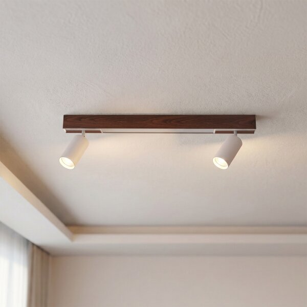 Brilagi - LED Bodové svítidlo SELE 2xGU10/30W/230V + LED/15W bílá/dekor dubu