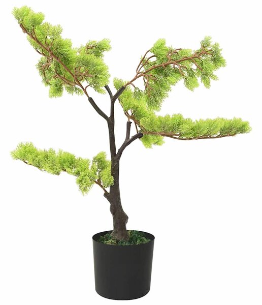 Umělá bonsaj cypřiš s květináčem 60 cm zelená 336319