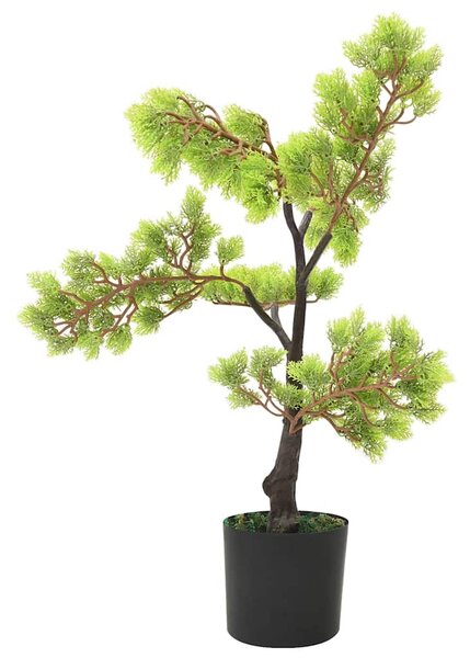 Umělá bonsaj cypřiš s květináčem 60 cm zelená 336319