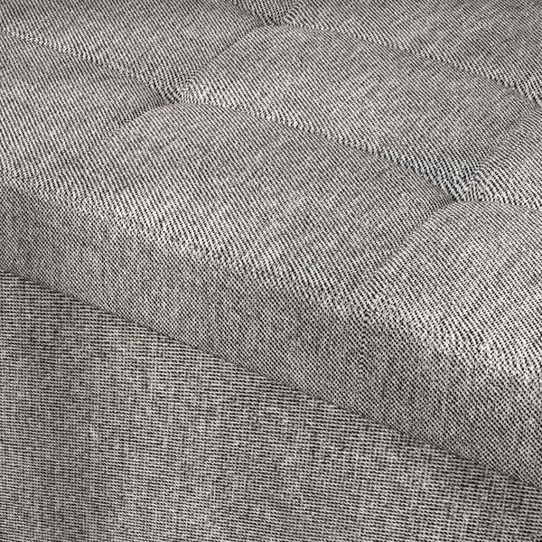 HOMCOM Úložná Lavice Ottoman, 76 x 38 x 38 cm, 84L, skládací, na konci postele, podnožka, s víkem, do předsíně, obývacího pokoje, prošívaná, světlá še