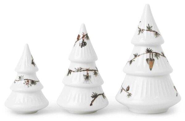 Kähler Design Sada porcelánových stromků Hammershøi Christmas - 3 ks KD436