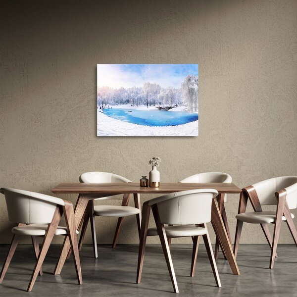 Skleněný obraz - Ledové jezero (70x50 cm)